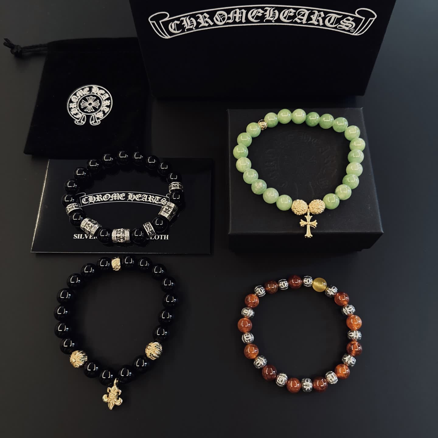 Chrome Hearts Beaded Bracelet Set Chrome Hearts Beaded Bracelet Set